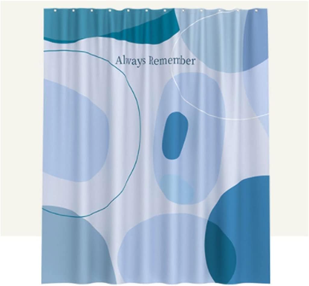 Best Shower Curtain Polyester Shower Curtain with Metal Grommets and Hooks Shower Curtain Liner Tub Curtains with Telescopic Rod for Bathroom Bath Decor (B 180x180cm)