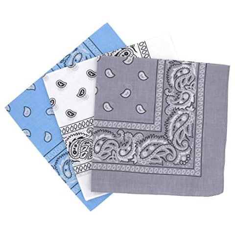 Cotton Paisley Bandana Scarf Headband 3 Pack Cover