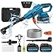 Bellanny 120Bar Cordless Pressure Washer, 6 in 1 Portable Pressure Washer with 2 x 3.0Ah Rechargeable Battery, Battery Pressure Washer with 5M Hose for Floor Car Garden Cleaning & Watering