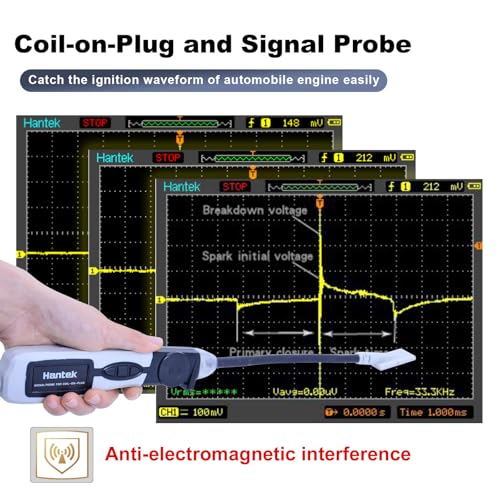 Image of Hantek Signal Probe Coil-on-Plug HT25COP Ignition Waveform of Automobile Engine, Compatible with Normal Oscillscope