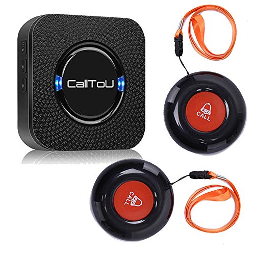 CallToU Wireless Caregiver Pager Call Button Nurse Alert System Call Bell for Home/Elderly/Patients/Disabled