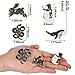 WILLBOND 5 Pieces Enamel Lapel Pin Set Skeleton Rabbit Brooch Cat Snake Pattern Pins Astronaut Whale Badge with Chains