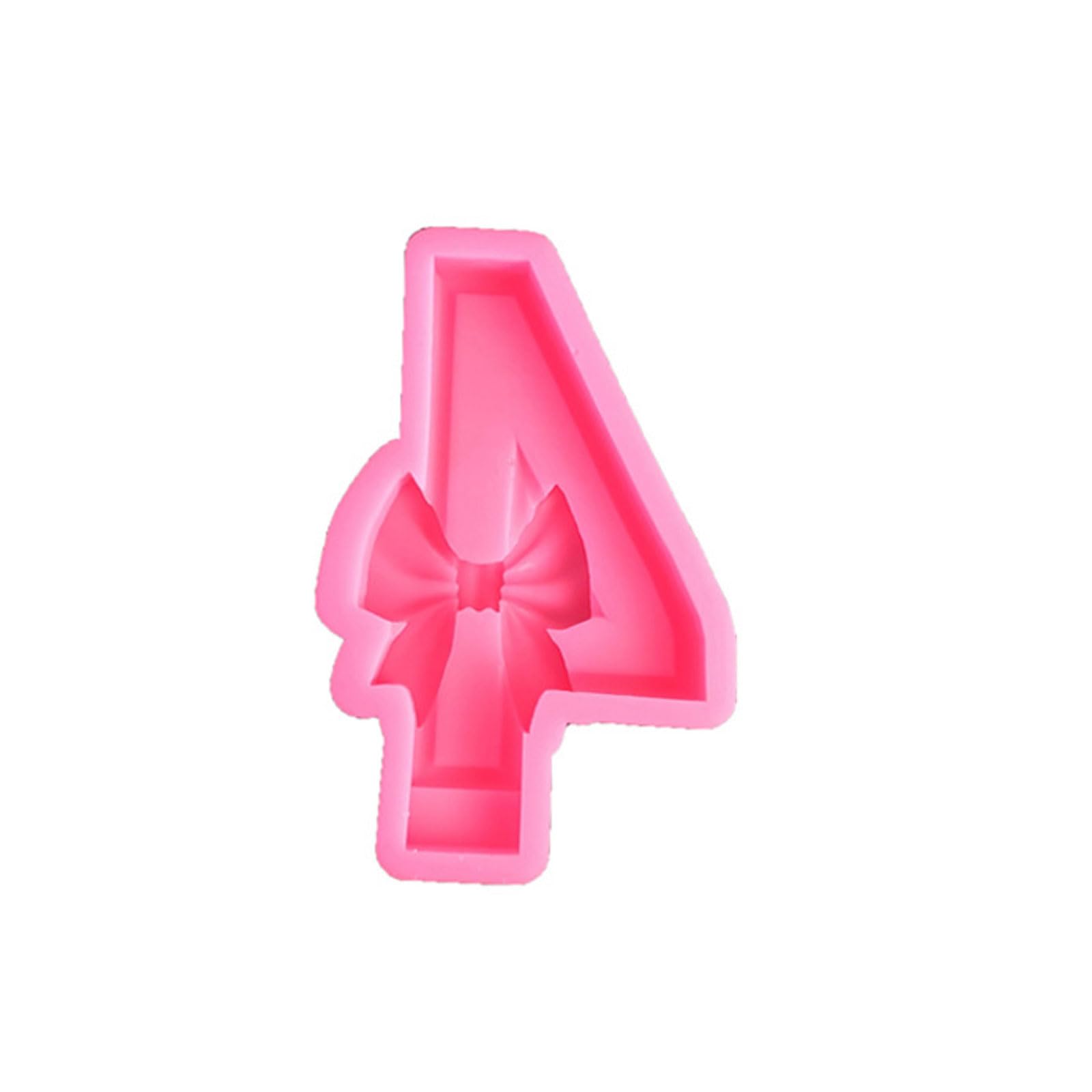Buxuaaaa Bowknot Soap Silicone Molds Bow Number Mold Art Craft Molds Baking Soap Chocolate Decor Bowknot Silicone Bow Number Baking for Cake Chocolate