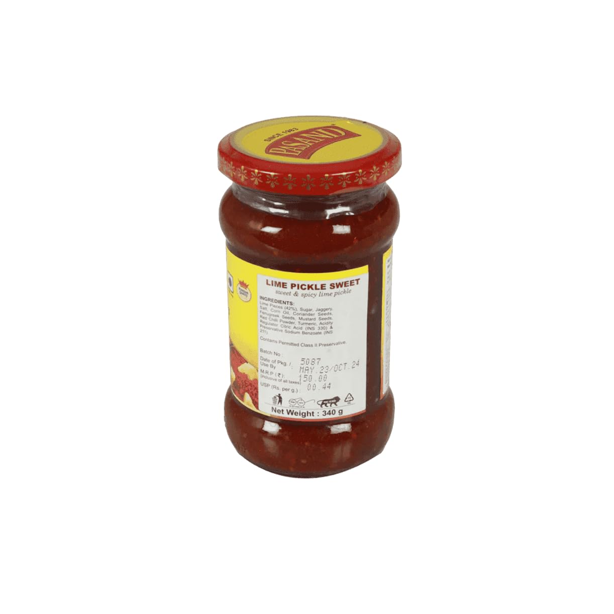 PASAND Lemon Pickle 340g | Homemade recipe | sweet & spicy | Tangy, Sweet & Spicy Nimbu Ka Achar | Traditional Khatta Meetha Lime Pickle | Authentic Indian Pickle in Glass Jar 4