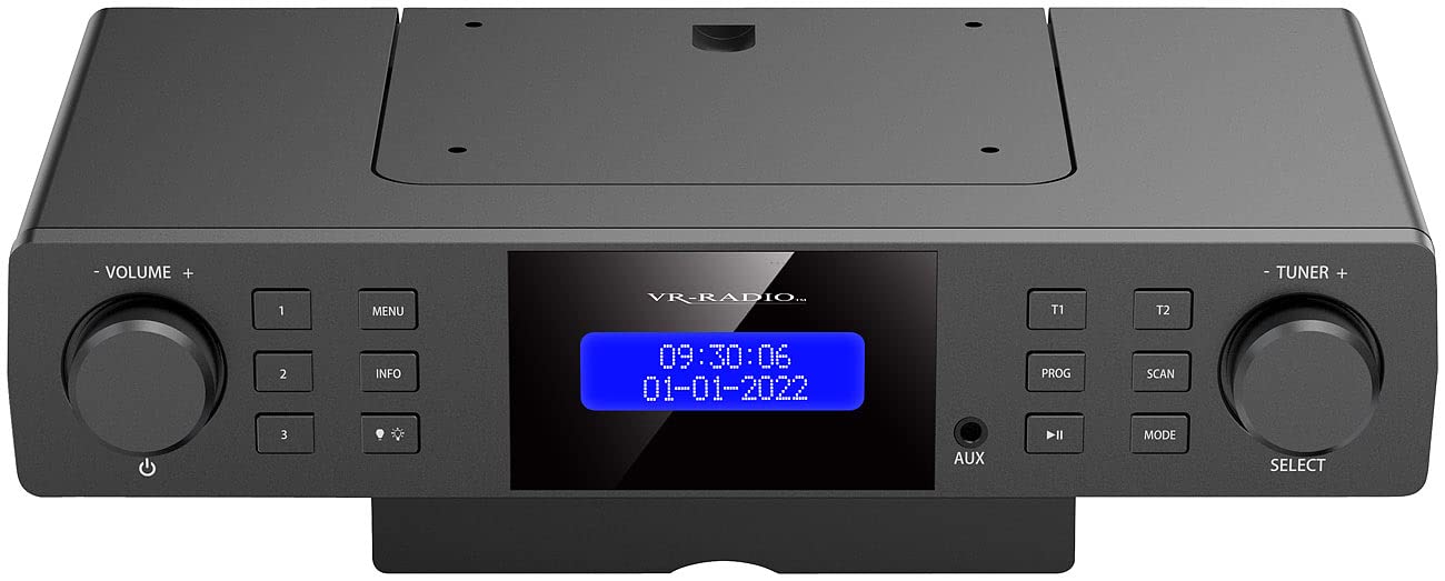 VR-Radio Unterbauradio: Unterbau-Küchenradio DAB+/UKW, RDS, Wecker, Timer, LCD-Display, AUX (DAB Unterbauradio, Küchenunterbauradio DAB, Bad)