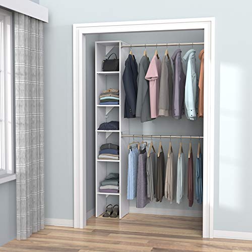 Image of ClosetMaid 4867 SuiteSymphony 12-Inch Starter Tower Kit, Pure White