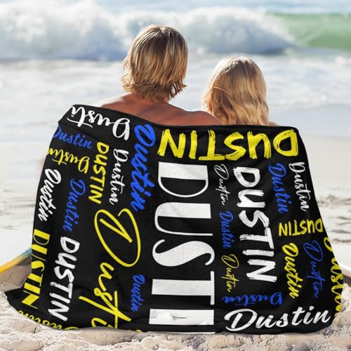 Personalized Blankets for Kids with Names Customized Blankets with Name for Adult Custom Blanket Gift for Birthday Christmas Valentines Day Gift