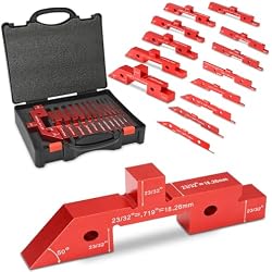 Comfylichi 14Pcs Setup Blocks for Woodworking, Router Table Saw Accessories | Aluminum Precision Set up Bars, ±0.005