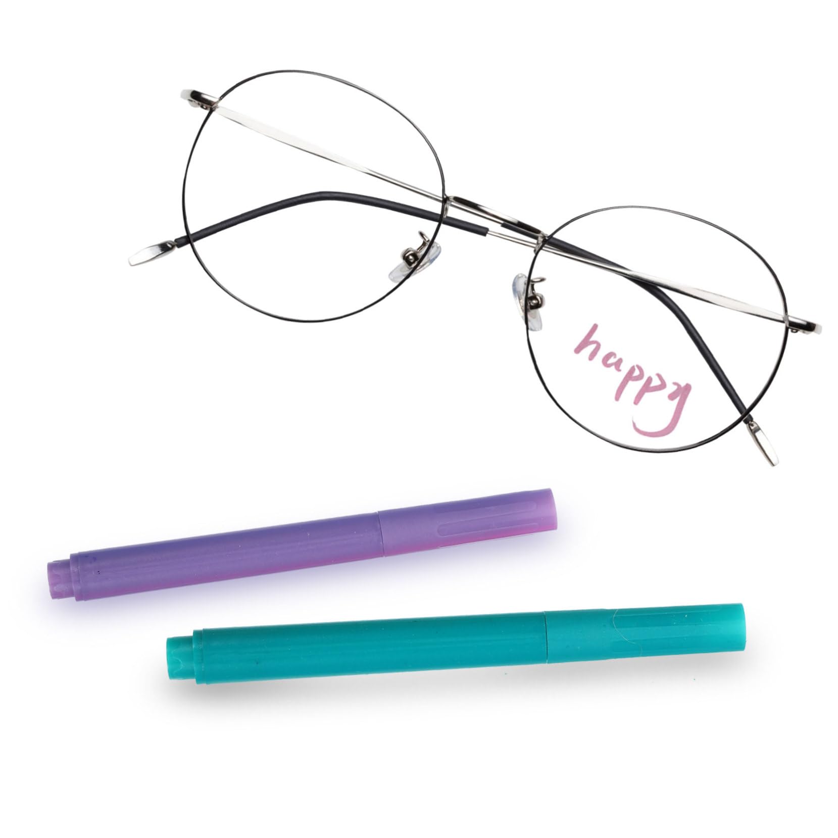 Unomor 8-pack Metallic Wine Glass Markers Washable Chalkboard Markers for Parties Events