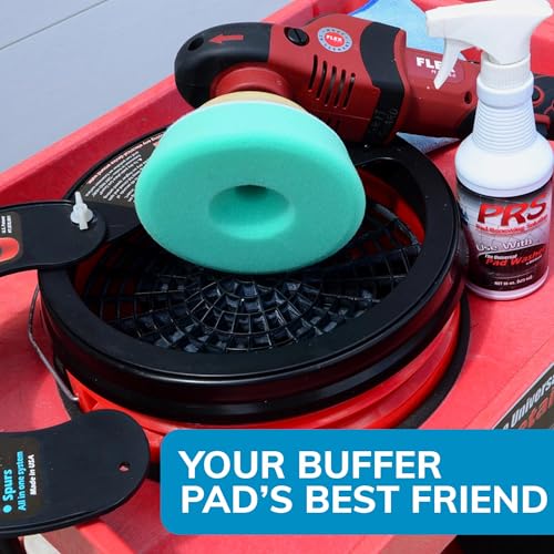 GRIT GUARD Universal Pad Washer Kit - Polishing Pad Cleaner Compatible with Dual Action Rotary and Orbital Polisher Foam, Wool, Microfiber, Felt Disc