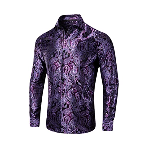 Chemise en soie manches longues homme noir gris beige Cy-1039