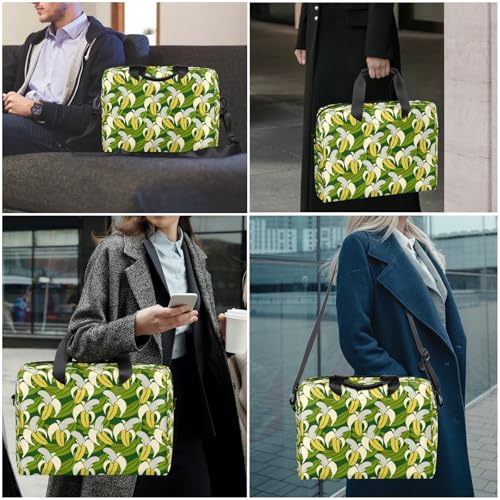 Bolso para portátil con patrón banana tropical 16 pulgadas miniatura 7