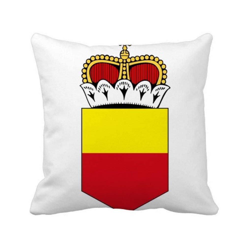 Coussin Liechtenstein : housse carrée haut de gamme à emblème national pour intérieur chic