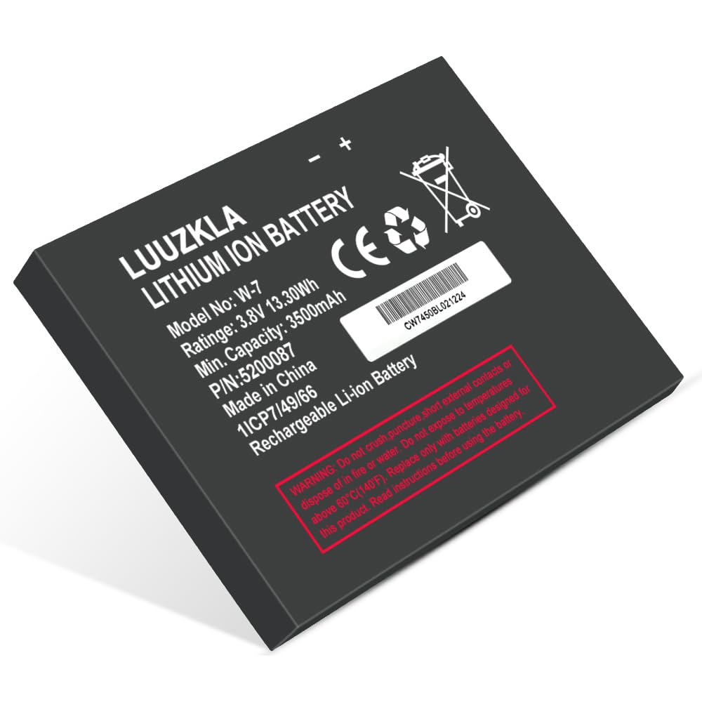 3500mAh W-7 Battery, (2024 New Upgrade) Replacement for Netgear AirCard 779S 780S 790S 790SP 810S 4G LTE Mobile Hotspot, Model No: W-7/W7