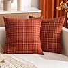   MIULEE-Fall-Set-of-2-Scottish-Tartan-Plaid-Throw-Pillow-Covers-Farmhouse-Classic-Decorative-Square-Cushion-Cases-for-Decor-Sofa-Couch-18x18-Inch-Rust