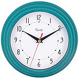 Equity by La Crosse 25020 Analog Wall Clock, Teal Blue, 8