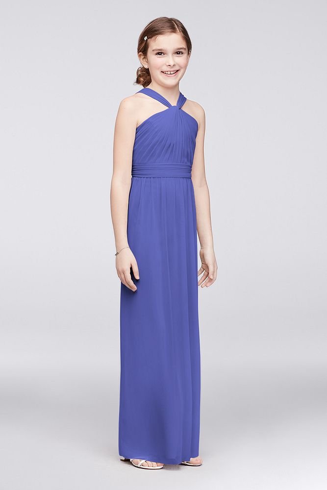 Davids Bridal Y Neck Long Mesh Girls Dress Style Jb9597