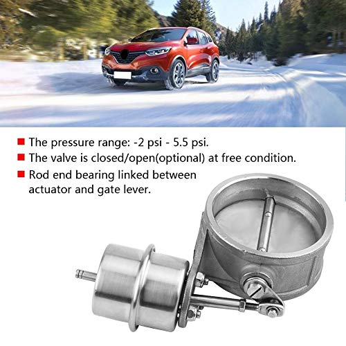 Keenso Stainless Steel Bypass Valve,Stainless Steel Car Exhaust Control Valve Boost Vacuum