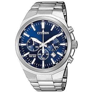 Citizen – Reloj de cuarzo para hombre, acero inoxidable, clásico
