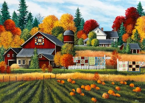 Puzzle Wonder Forge Pumpkin Farm de 1000 piezas para adultos | Piezas únicas y encaje perfecto | Imagen vibrante y divertida | Exclusivo de Amazon miniatura 1