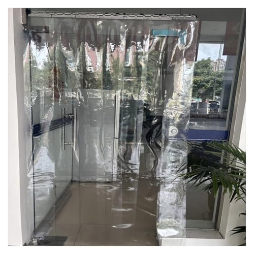 LINGDSWULING Industrial Grade Thermal Insulating Plastic Curtains Clear Waterproof Commercial PVC Door Strips Plastic Strip Door Curtain Strip Door Curtain Kit(41.34x86.61in/1.05x2.2m)