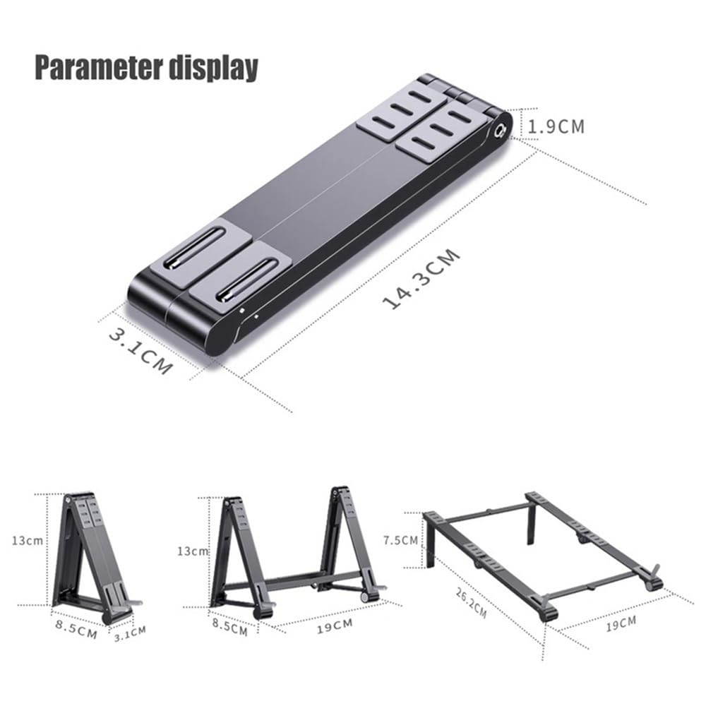 Podstawka pod laptopa, Aluminum Alloy Laptop Stand, Portable Scalable Laptop Cooling Holder Foldable Bracket Akcesoria do laptopów