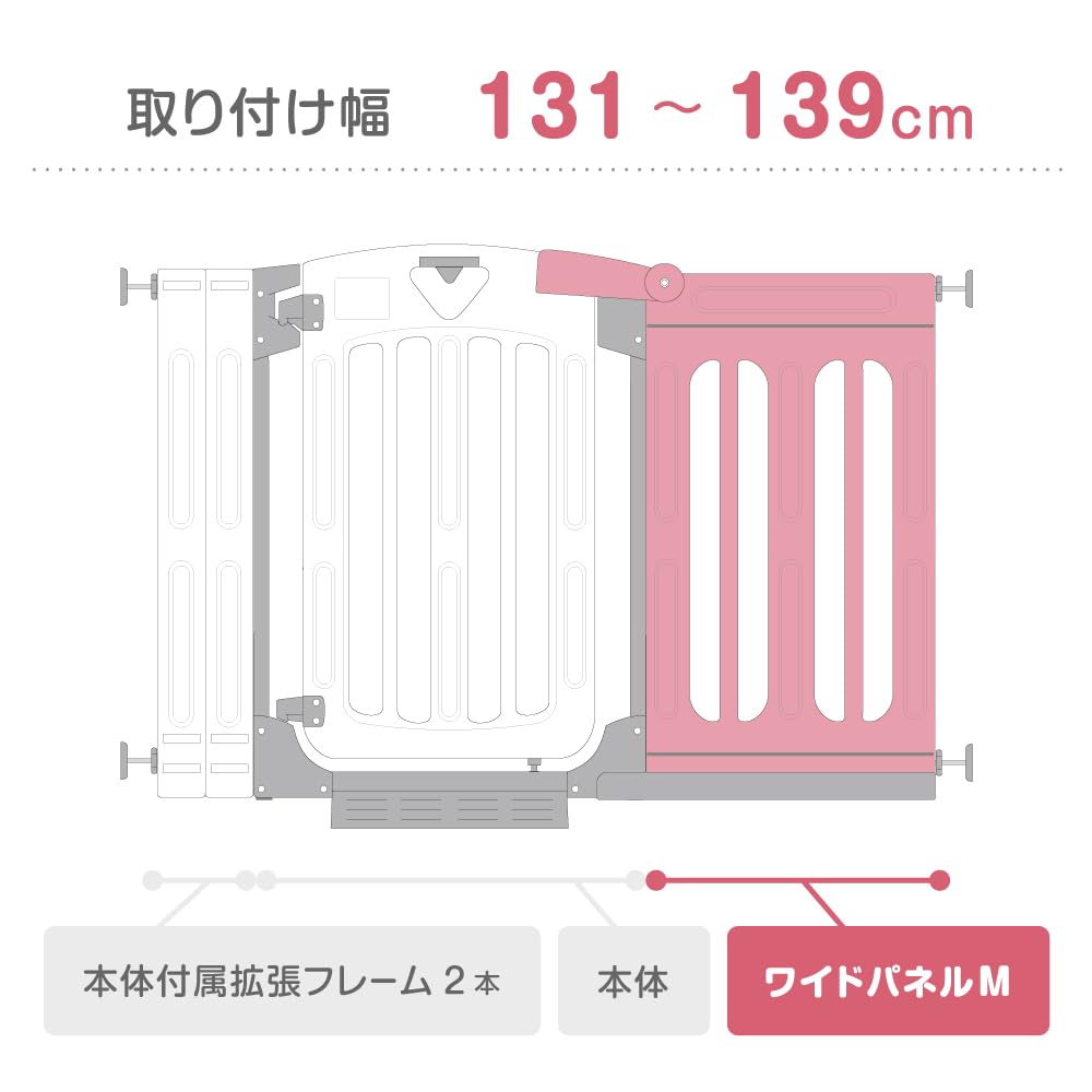 Amazon.co.jp: ベビーゲート スマートゲイトII ミルキー 専用ワイド 