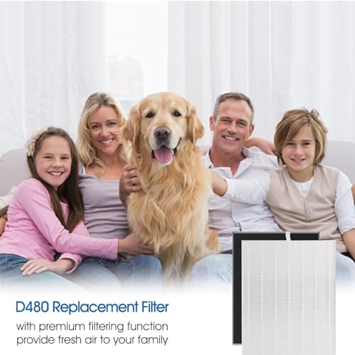 Filtre D4 Winix D480 compatible avec 2 HEPA H13 et 8 charbon - 6