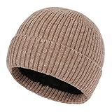 MKIUHNJ Damen Pelzmütze Einfarbige Granulatkappen für Damen und Herren müssen mit Fleece verdickte, kältebeständige Ohrschützer zum Reiten haben Winterhaube Herren Warm