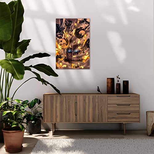 Fashite Attack Titan Season 5 Wall Art Painting 12" X 18" Anime Erenarmin Levi Dorm Wall Decor Office Home Decor Artwork, Unframed/Frameable #TOP1