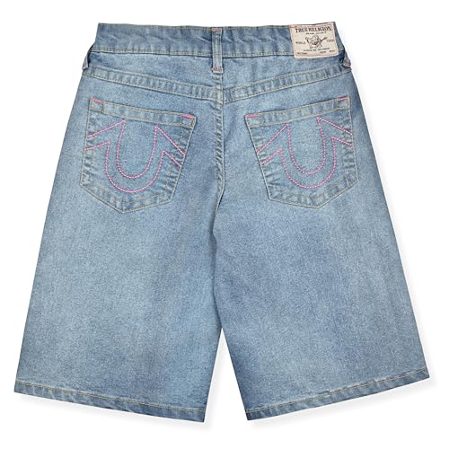 Image of True Religion Girls Jeans Shorts Set Girls Denim Short and Fashion Tee Shirt Clothing Set for Kids