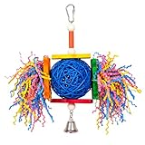 Bonka Bird Toys 1839 Foraging Star 7" High by 8" Wide, Medium Parrot Chew Shred Forage Cage Toy, Conure, Pionus, Quaker, and Similar Birds