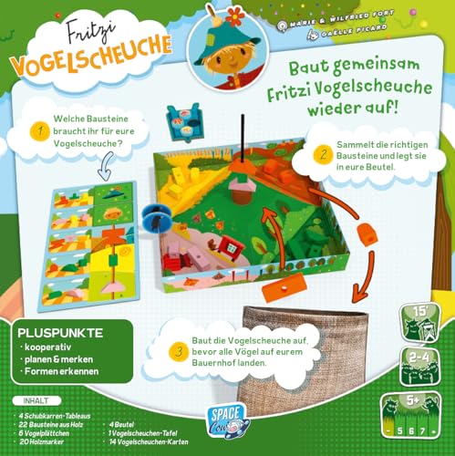Juego de niños cooperativo Asmodee Fritzi Espantapájaros para toda la familia 4