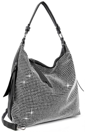 Bolso Hobo con Cristales y Correa Desmontable miniatura 1