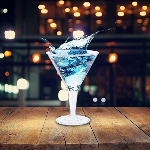 MATANA 48 Hard Plastic Martiniglazen, 210ml - Cocktailglazen voor Verjaardagen, Bruiloften en Feesten - Herbruikbare en Elegante Plastic Glazen voor Cocktails, Desserts - Image 3
