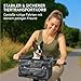 Navaris Hundekorb Fahrrad vorne - Hundefahrradkorb vorn - Fahrradkorb Hund - Für Hunde bis zu 10 kg - Praktische Zusatztaschen - Fahrradkorb Lenker mit Trageriemen - Grau