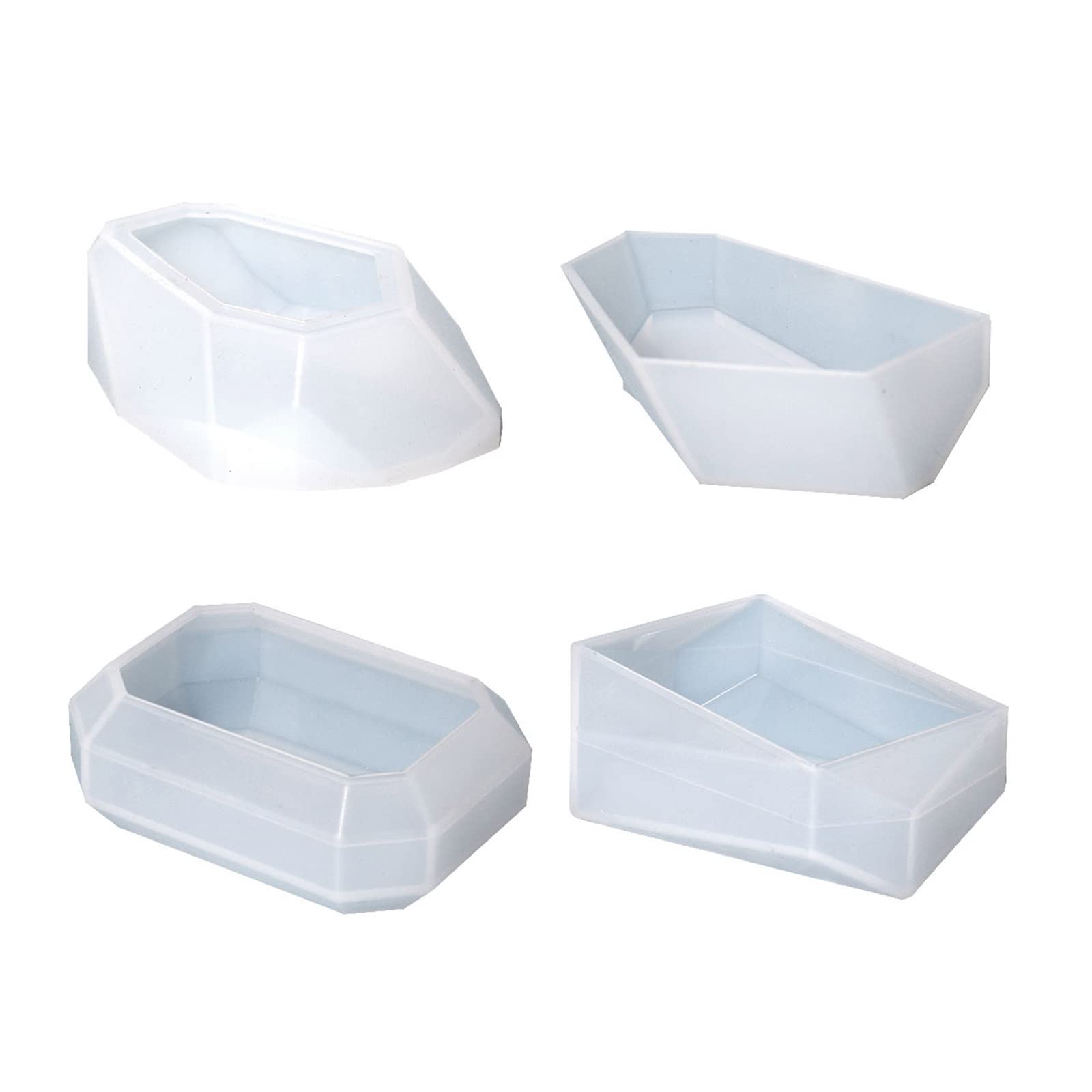 Forma de piedras preciosas, molde de resina epoxi de cristal de silicona para flores, conservación, resina sintética, piedra artificial, jabón, fabricación de velas, moldes de vela de silicona para