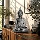 Buddha-Figur aus Kunststein für Innen- und Außenbereich