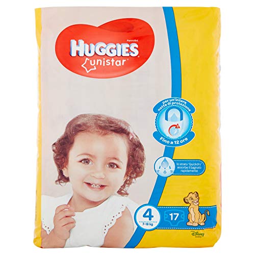 Huggies - Unistar - Pañales - Talla 4 (7-14 kg) - 18 pañales