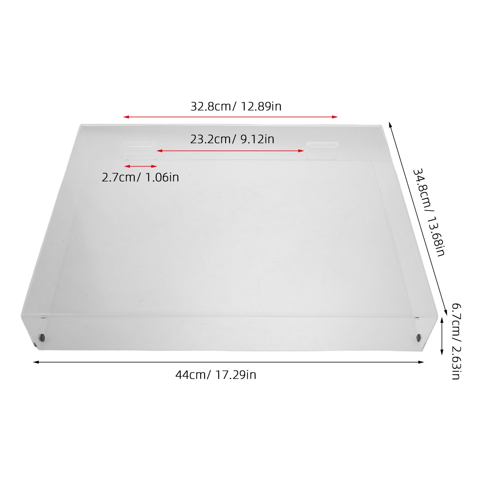 Tapa Protectora Transparente para Tocadiscos: Tapa de Repuesto de acrílico Transparente Compatible con el Tocadiscos LP120.
