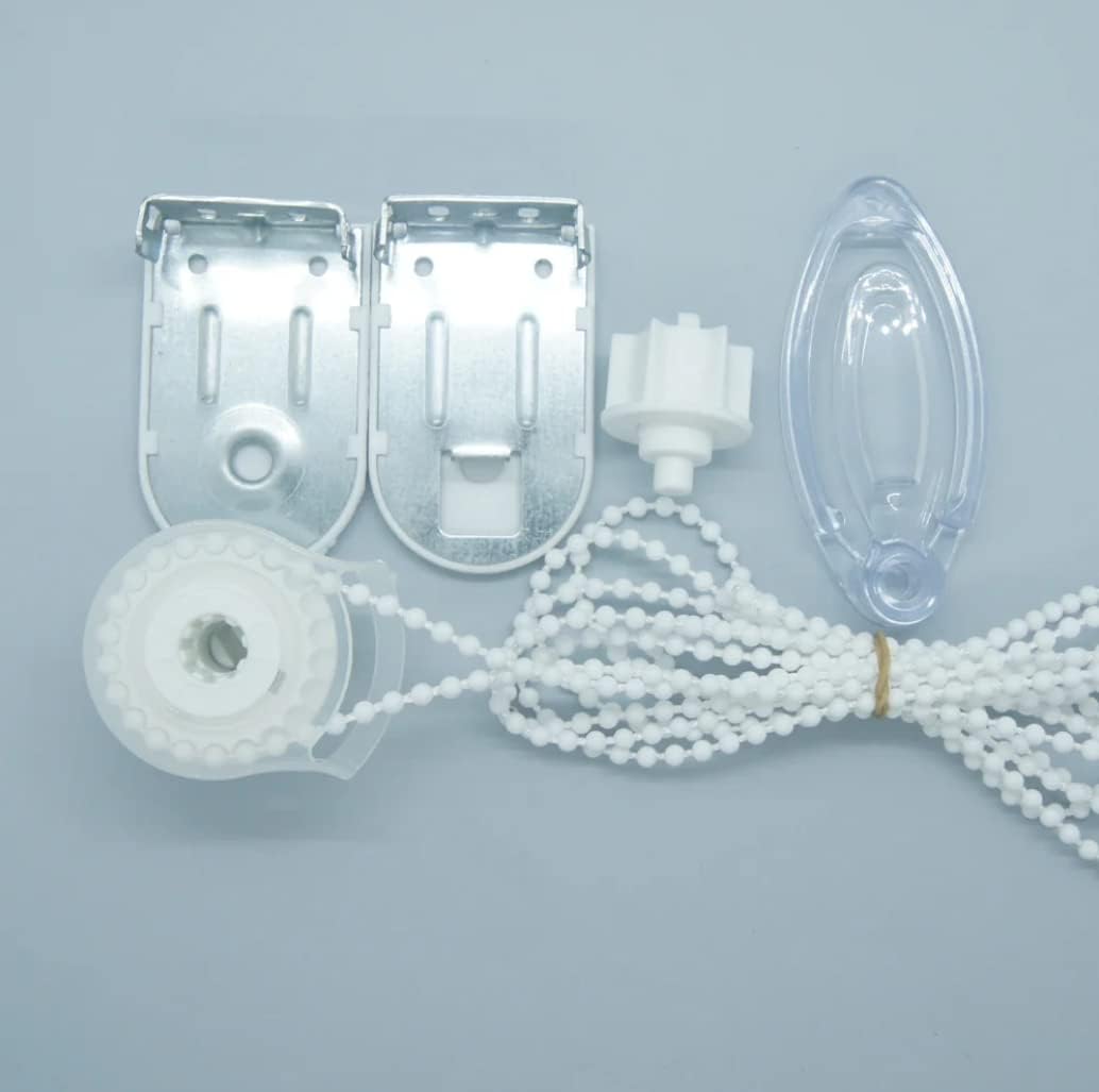 Roller Shade Clutch, Roller Shade Replacement Parts for 1-1/4" (32mm) Tube Bracket Bead Chain Kit, Metal Bracket Roller Blind Clutch, Plastic Covers, Complete Repair Kit