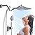10" Rainfall Shower Head with Handheld Spray Combo – 5 Spray Modes, High Pressure Rain Showerheads Overhead Shower, Anti-Clog Nozzles, Air-In, Flexible Extension Arm, Chrome Plating & Brass