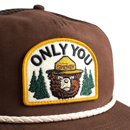 Image of AMERICAN NEEDLE Smokey The Bear Patch Unisex Adjustable Snapback Baseball Hat