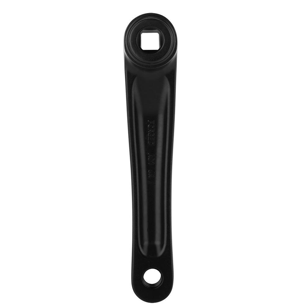 Dilwe 170 mm Ramię rowerowe ze stopu aluminium z pojedynczą prędkością korbą do roweru górskiego roweru szosowego (kwadratowy otwór - czarny)