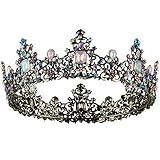 CROWN GUIDE Full Circle Crystal Rhinestone Wedding Tiaras Crowns For Women Bride, Birthday Queen Crown Costume Party Hair Accessories