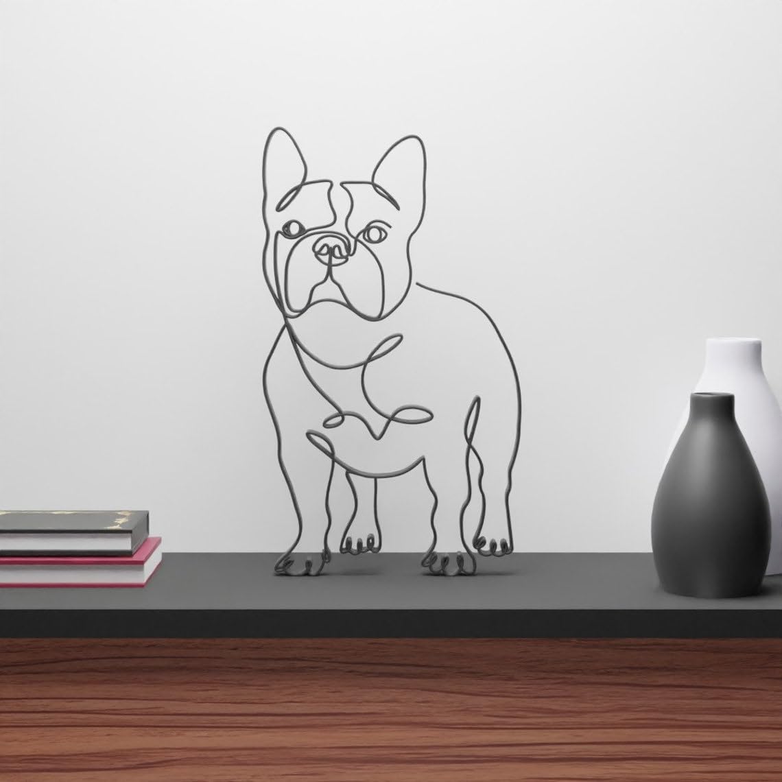 EROTNGO Modern Bulldog Figurine, Minimalist Design for Office Decor, Ideal Gift for Dog Enthusiasts and Collectors 1