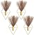 Jexine 4 Pcs Plant Wall Decor Diamond Shape Hanging Planters with Artificial Plants Geometric Metal Hanging Vase Indoor Wall Decor for Living Room Bathroom Home