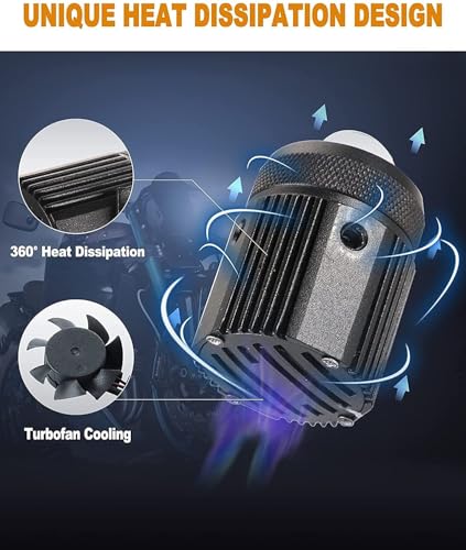 Image of HJG Mini LED Driving Fog Lights, Auxiliary Spot Lights 20W Amber and White Spot Beam Projector High Low Beam for All Motorbike Cars SUV ATV (Pack 2)