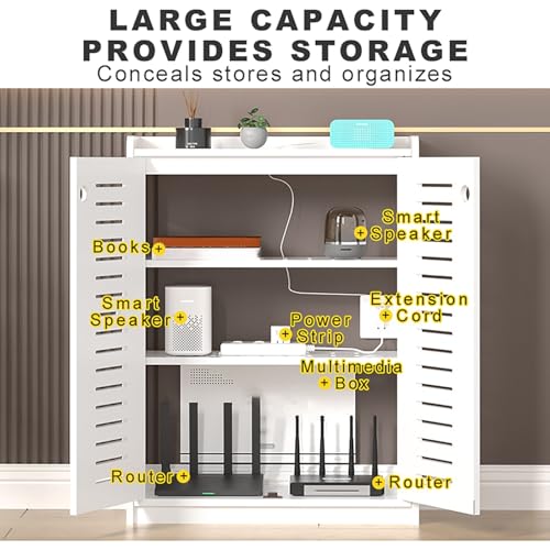 Organizador de cables de madera para ocultar cables y disipar calor 6