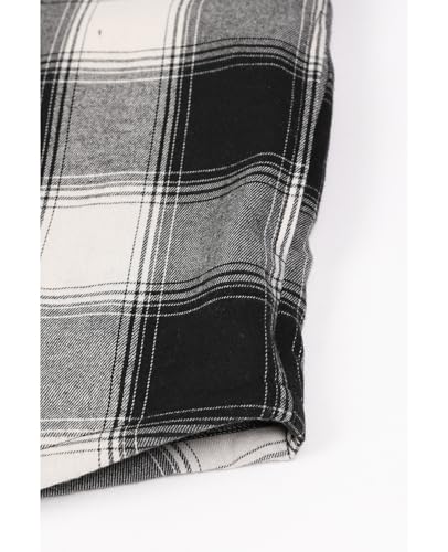 Image of ZENTHACE Men's Sherpa Lined Full Zip Hooded Plaid Shirt Jacket